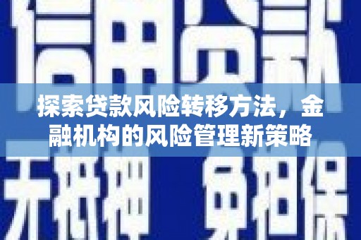 姚安探索贷款风险转移方法，金融机构的风险管理新策略
