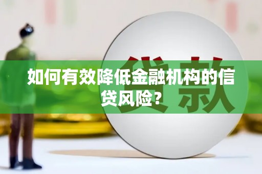姚安如何有效降低金融机构的信贷风险？