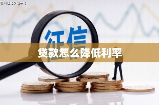 姚安贷款怎么降低利率