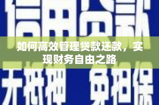 姚安如何高效管理贷款还款，实现财务自由之路