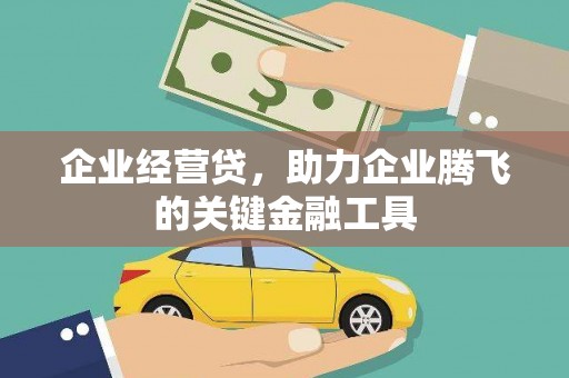 姚安企业经营贷，助力企业腾飞的关键金融工具