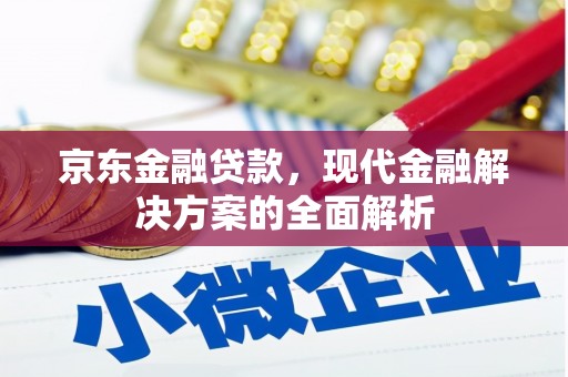姚安京东金融贷款，现代金融解决方案的全面解析