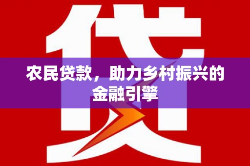 姚安农民贷款，助力乡村振兴的金融引擎