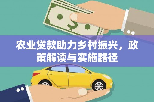 姚安农业贷款助力乡村振兴，政策解读与实施路径