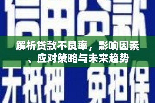 姚安解析贷款不良率，影响因素、应对策略与未来趋势