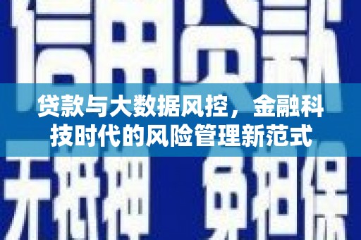 姚安贷款与大数据风控，金融科技时代的风险管理新范式