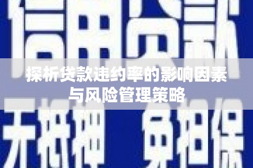 姚安探析贷款违约率的影响因素与风险管理策略