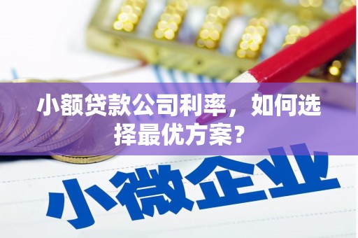姚安小额贷款公司利率，如何选择最优方案？
