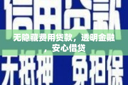 姚安无隐藏费用贷款，透明金融，安心借贷