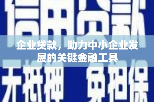 姚安企业贷款，助力中小企业发展的关键金融工具