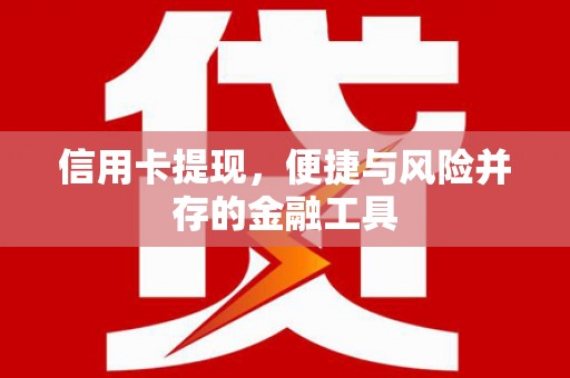 姚安信用卡提现，便捷与风险并存的金融工具