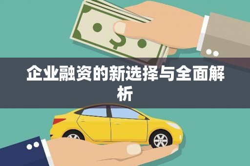 姚安企业融资的新选择与全面解析
